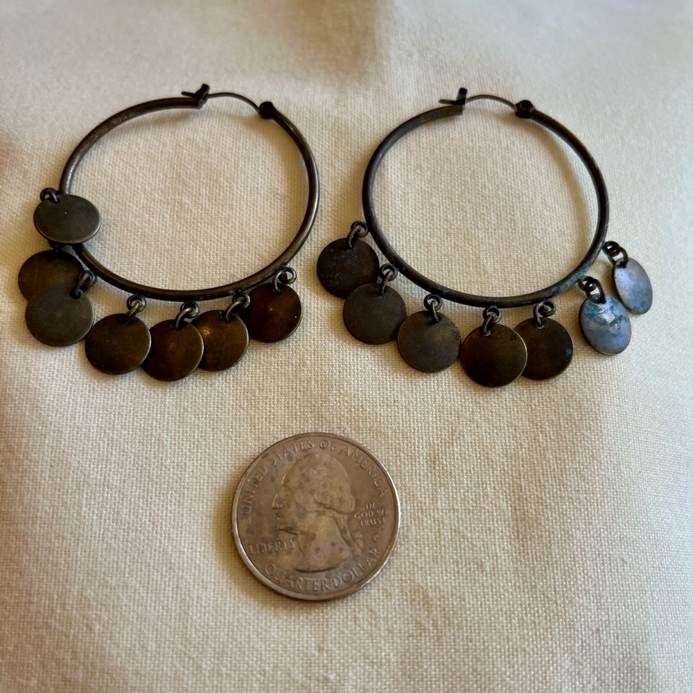 Vintage Robert Rose Hoop Earrings - Picture 15 of 16